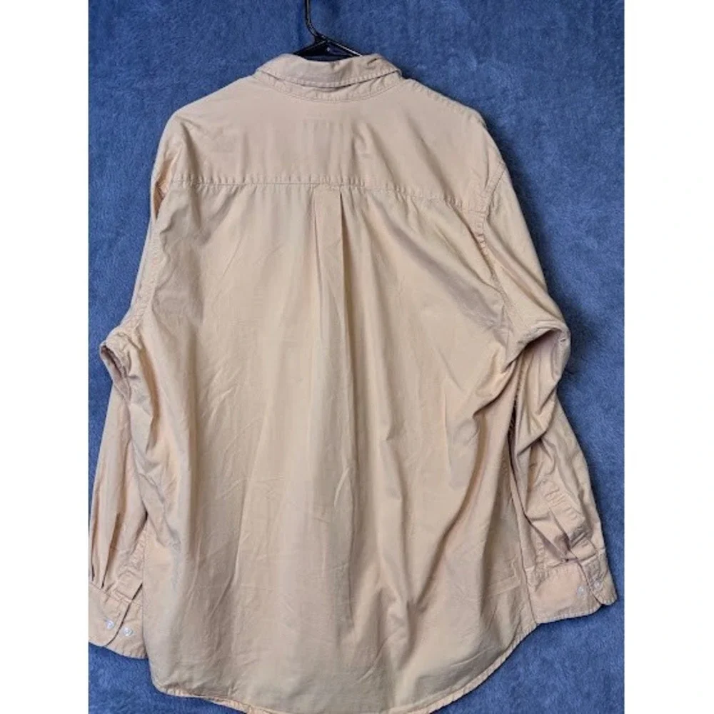 Saddlebred XL Button Down‎ Shirt Long Sleeve Peach Casual Menswear